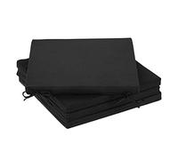 Relaxdays Galette de chaise noire en lot de 4