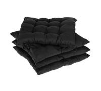 Relaxdays Galette de chaise noires en lot de 4