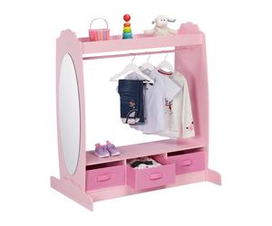 Relaxdays Garde-robe pour enfant avec miroir