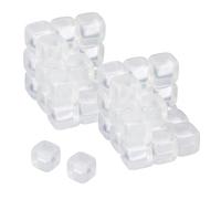 Relaxdays Glaçon réutilisable, Lot de 36, XXL, en Plastique, pour Votre Boisson préférée, Transparent