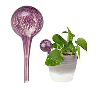 Relaxdays Globes d’arrosage Lot de 2, Distributeur Eau Plantes et Fleurs, Outil de Bureau, Ø 6 cm, Noir, Mauve