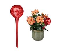 Relaxdays Globe d’arrosage en lot de 2 verre