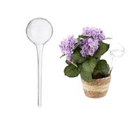 Relaxdays Globes d’arrosage Lot de 2, Distributeur Eau Plantes et Fleurs, Outil de Bureau, Ø 9 cm, Verre, Transparent