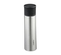 Relaxdays Gourde en Acier Inoxydable, 500 ML, étanche, pour Boissons Chaudes et Froides, avec gobelet, argentée
