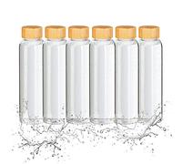 Relaxdays 6 bouteilles bouchon bambou 500 ml