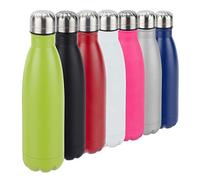 Relaxdays Gourde inox bouteille eau acier inoxydable 0,5 litre isotherme froid chaud, vert