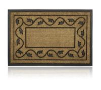Relaxdays Paillasson rectangulaire fibres de coco et caoutchouc 90 x 60 x 2 cm Nature