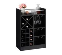 Relaxdays Grande étagère à vin et support à verres