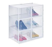 Relaxdays Grandes boîtes à chaussures en lot de 6