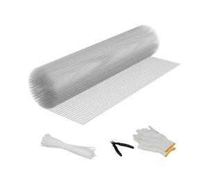 Relaxdays Grillage à Lapins ou Poules, en Acier recouvert de Zinc, Mailles 12,7 x 12,7 mm, 1 x 20 m, argenté