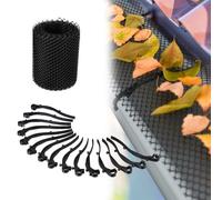 Relaxdays Grillage gouttière, 6 m de Long, Plastique, Protection Anti-Feuilles mortes, 15 cm de Large, Pratique, Noir
