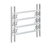 Grille de fenêtre anti-effraction Relaxdays, extensible, pour l'extérieur, en acier, 600 x 700-1050 mm, grille de sécurité, grise