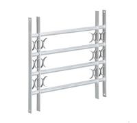 Relaxdays Grille de fenêtre protection cambriolage extensible pour l'extérieur acier 600 x 700-1050 mm gris