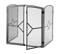 Relaxdays Grille pare-étincelles 3 pcs avec porte