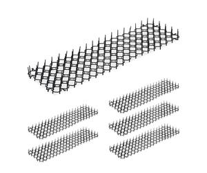 Relaxdays Grille Stop Chats et fouines, lot Pratique de 6, en Plastique, protège Vos trésors Verts, Noire