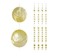 Relaxdays Guirlande de Nacre, Lot de 4, fenêtre, Balcon, Porte, Rideau de séparation, 180 cm, Homard, Jaune
