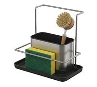 Relaxdays H x L x P : 19 x 21 x 12 cm, organiseur d'évier, égouttoir & porte-éponge, inox