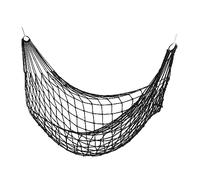 Relaxdays Hamac en Filet, Accessoire d’extérieur pour 1 Personne, au Camping ou dans Le Jardin, Jusqu’à 120 kg, Noir