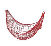 Relaxdays Hamac en Filet, Accessoire d’extérieur pour 1 Personne, au Camping ou dans Le Jardin, Jusqu’à 120 kg, Rouge