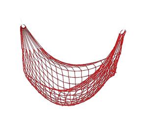 Relaxdays Hamac en Filet, Accessoire d’extérieur pour 1 Personne, au Camping ou dans Le Jardin, Jusqu’à 120 kg, Rouge
