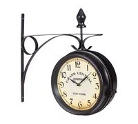 Relaxdays Horloge de gare recto-verso