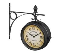 Relaxdays Horloge murale de couleur noire