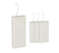 Relaxdays Humidificateur d’air radiateur, x4, évaporateur d’eau chauffage, avec crochet pour suspendre, céramique, blanc