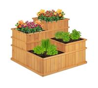 Relaxdays Jardin potager en bois sur 4 niveaux