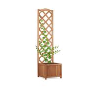 Relaxdays Jardinière avec treillis en bois