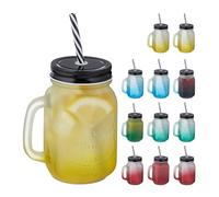Relaxdays Lot multicolore de 12 jarres