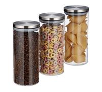 Relaxdays Jeu de 3 pots de stockage 13l chacun