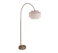 Relaxdays Lampadaire courbé en métal et tissu