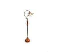 Relaxdays Lampadaire style art nouveau, design vintage, abat-jour inclinable, HxLxP : env. 157x35x39 cm, marron/laiton