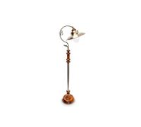 Relaxdays Lampadaire style art nouveau, design vintage, abat-jour inclinable, HxLxP : env. 157x35x39 cm, marron/laiton