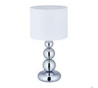 Relaxdays Lampe de chevet en blanc et argenté