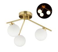 Relaxdays Lampe de plafond avec trois boules GLOBI