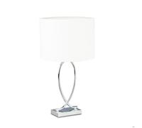 Relaxdays Lampe de table argenté abat-jour