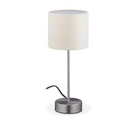 Relaxdays Lampe de table de nuit Tactile, réglable, moderne 3 niveaux, E14 Veilleuse ; HxD 40x16 cm, abat-jour