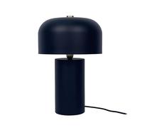 Relaxdays Lampe de table, design champignon, métal, E14, lampe de chevet avec câble, H x D : 40 x 25 cm, noire.