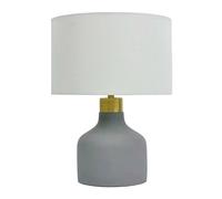 Relaxdays Lampe de table tissu & pied béton