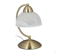 Relaxdays Lampe de table vintage verre opale