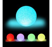 Relaxdays Lampe LED Boule, Lot de 2, Changement Couleurs, sans Batteries, sans câble, Boule Lumineuse d. de 15 cm, Blanche