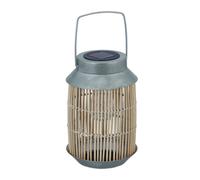 Relaxdays Lampe solaire d’extérieur rotin et métal