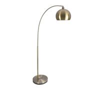 Relaxdays Lampe sur Pied dorée, métal, courbée, Douille E27, HxLxP : 180x92x35 cm pour Salon et Chambre