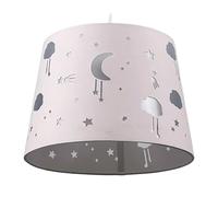Relaxdays Lampe Suspendue Chambre d'enfant, Ciel étoilé, 130 x 27 cm, Lampe Filles et garçons, Douille E27, Rose