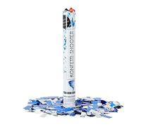 Relaxdays Partypopper 40 cm bleu-argenté