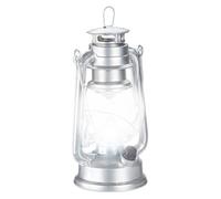 Relaxdays Lanterne tempête LED, Lampe retro comme décoration de fenêtre ou lampe jardin, à piles, Argentée