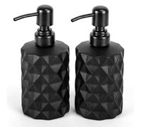 Relaxdays Lot 2 distributeurs savon noir 350 ml