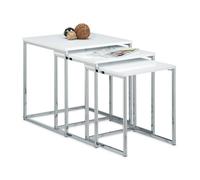 Relaxdays Table gigogne lot de 3 bois