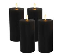 Relaxdays Lot 4 bougies LED 18 cm